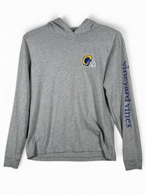 Vineyard Vines LA Rams Hoodie Men’s Small Gray NFL Pullover